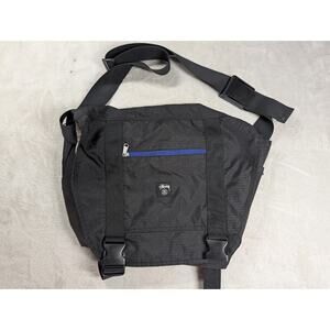 Stussy Nylon Crossbody Messenger Bag Black Lightweight $$ Lining *MISSING BUCKLE